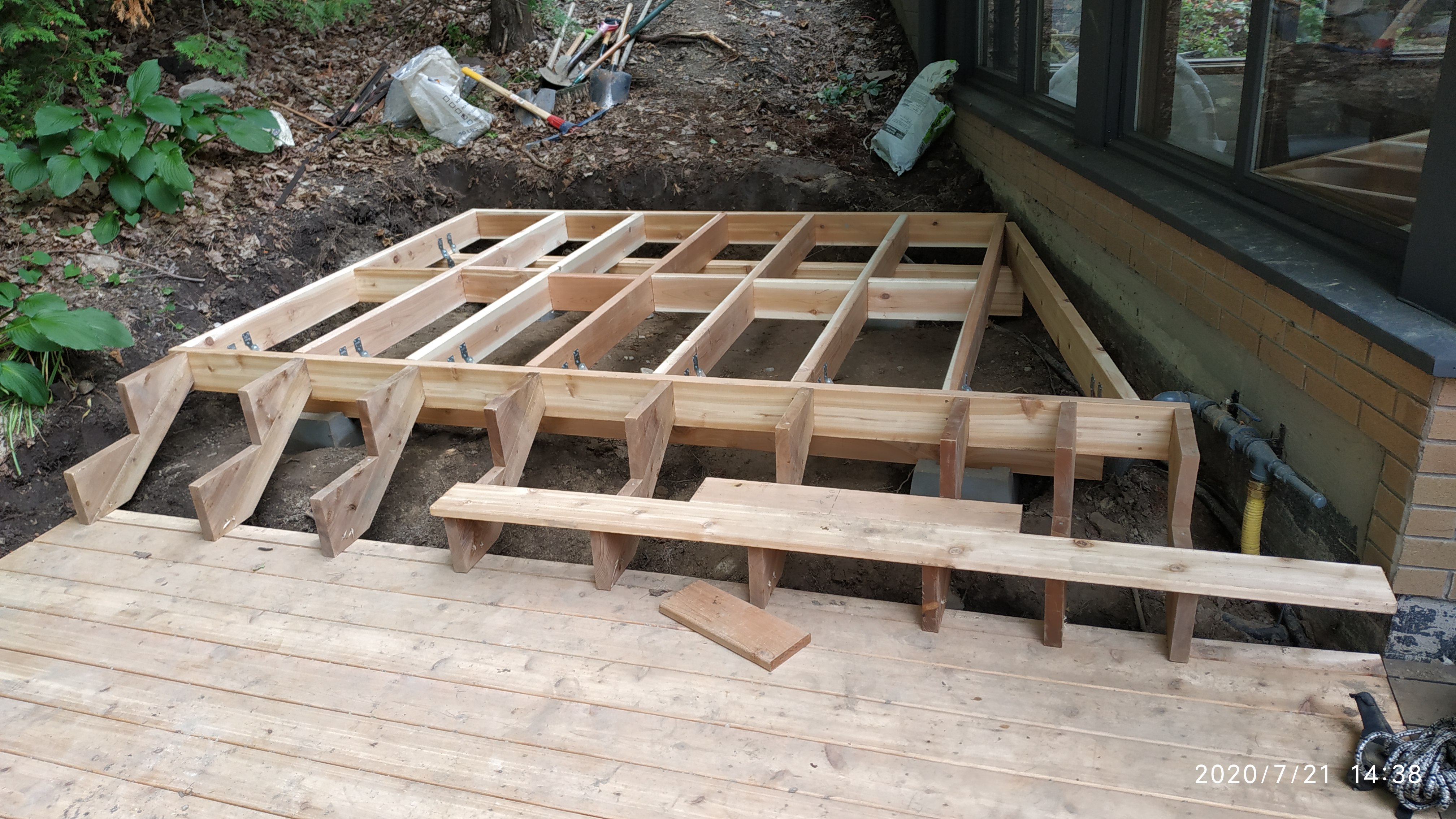 Cedar Deck Construction